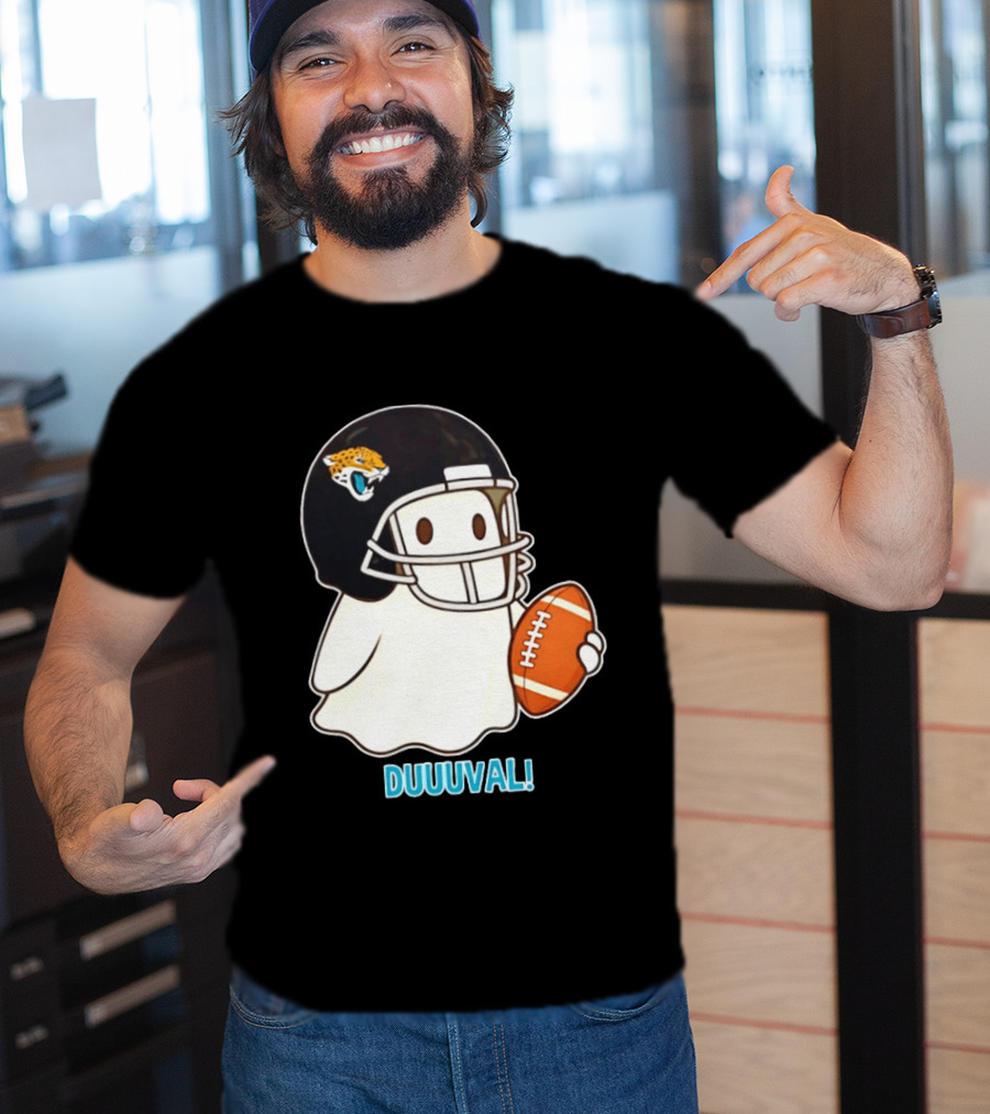 Jacksonville Jaguars Ghost Football Duuuval Halloween 2026 T-Shirt
