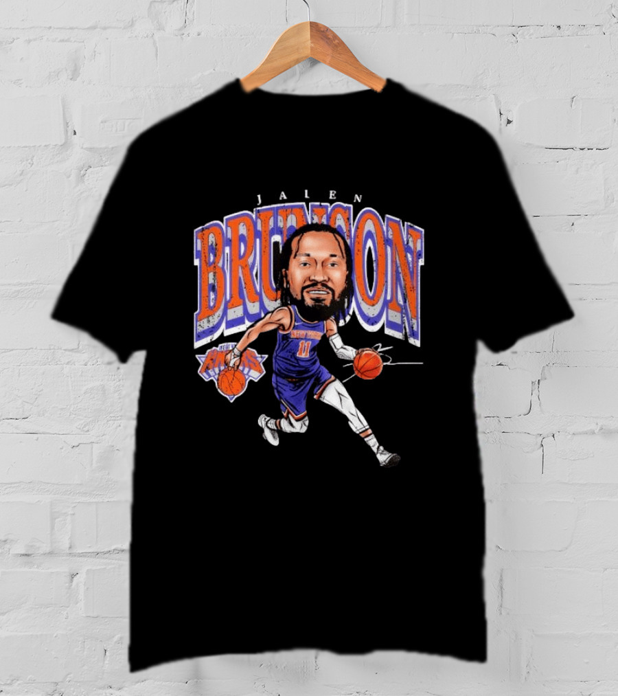 Jalen Brunson 11 New York Knicks Basketball Cartoon T-Shirt