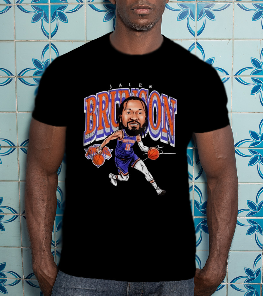 Jalen Brunson 11 New York Knicks Basketball Cartoon T-Shirt