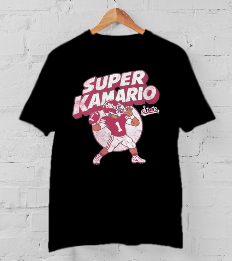 Super KaMario State No 1 Mississippi Bulldogs Football T-Shirt