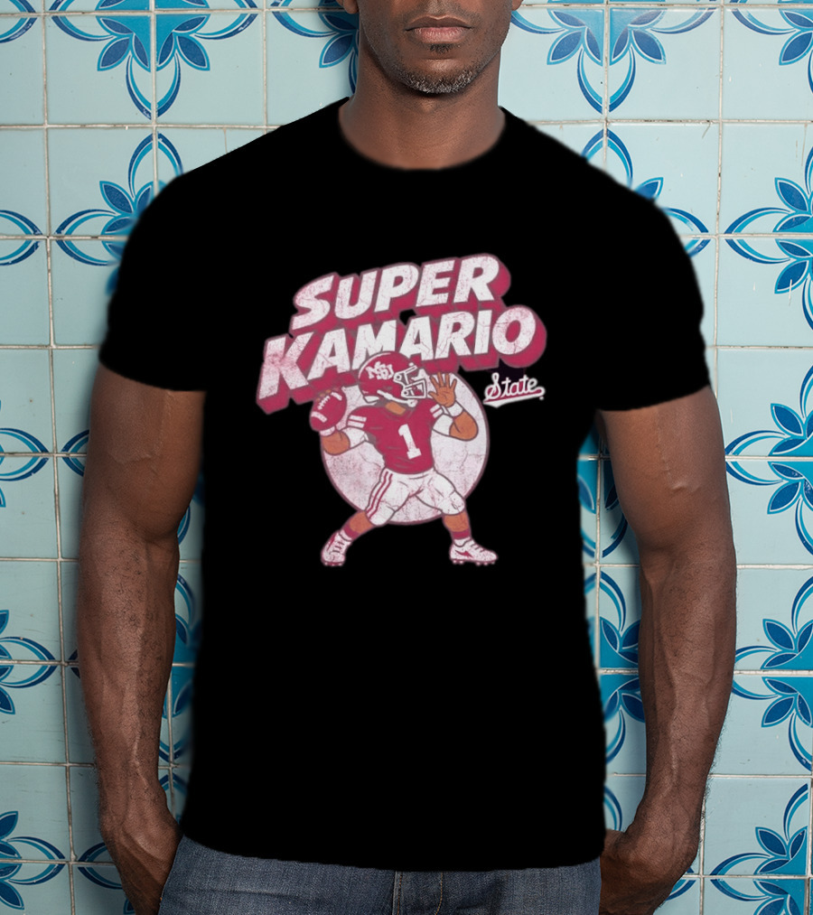 Super KaMario State No 1 Mississippi Bulldogs Football T-Shirt