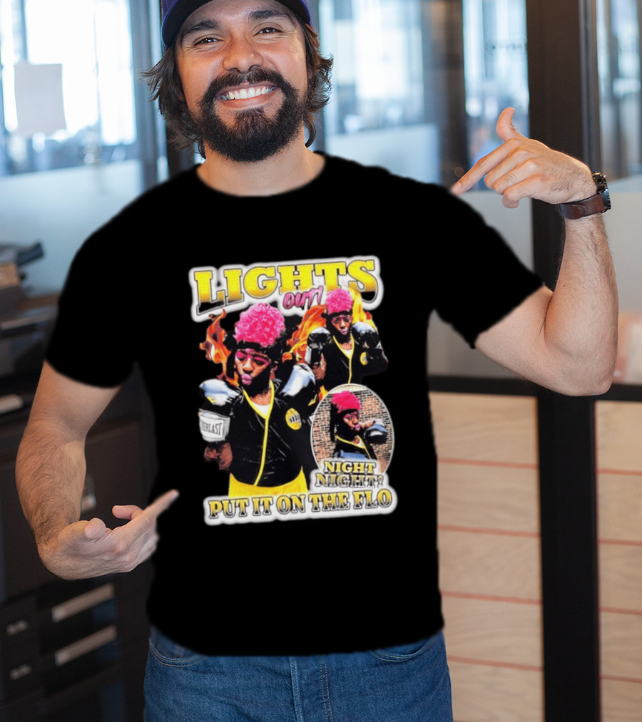 Laquanda Lights Out Night Night Put It On The Flo Boxing Gloves T-Shirt