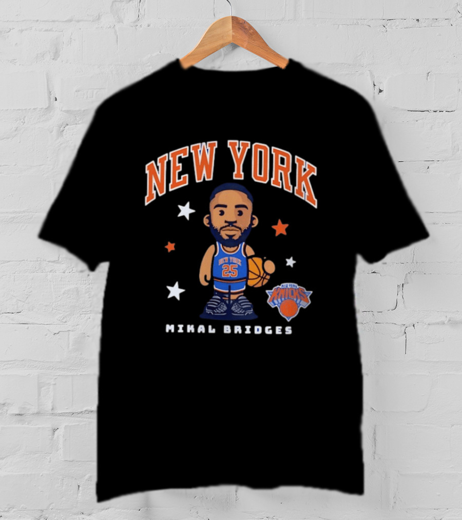 New York Knicks Mikal Bridges Basketball 25 T-Shirt
