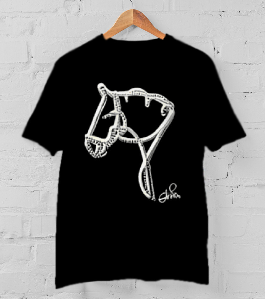 Lover Saraatit Done A Gathinb Apn Smapl Lack Horse Sketch T-Shirt