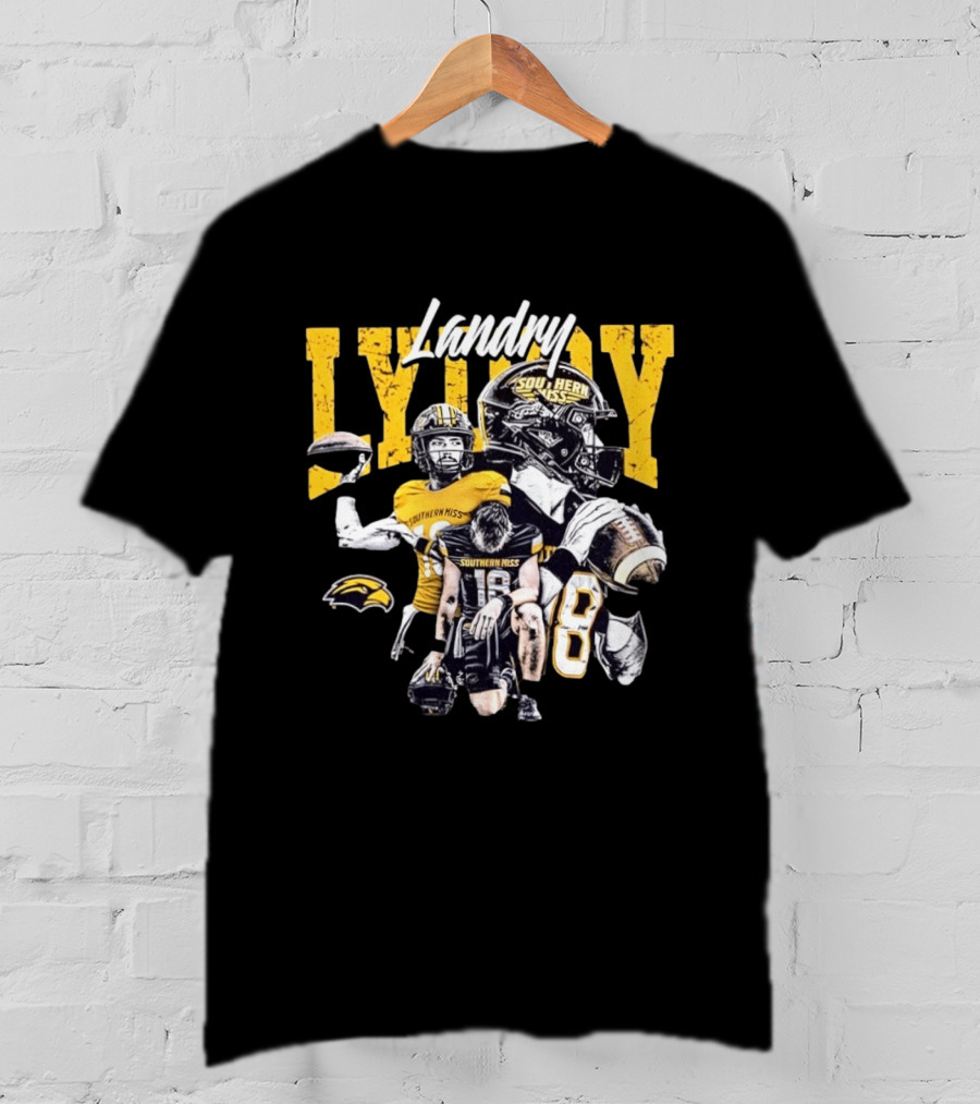 Landry Lyddy Southern Miss Golden Eagles NCAA Football Collage T-Shirt