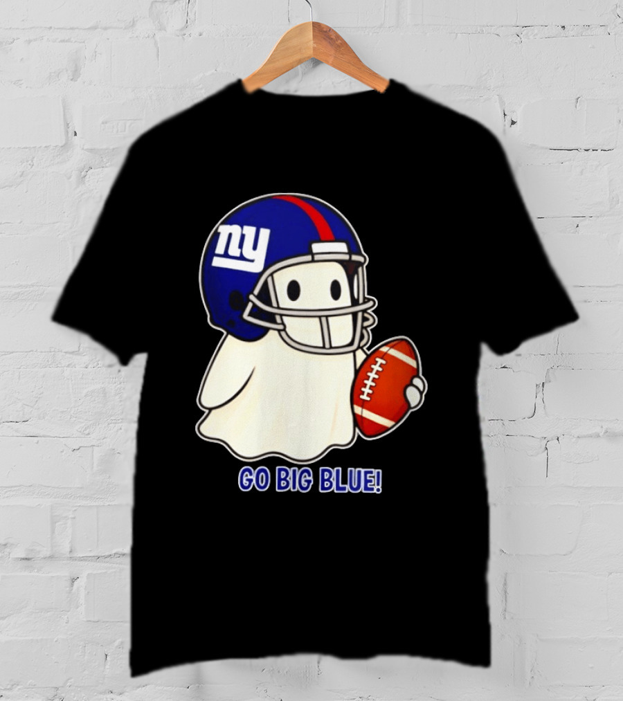 New York Giants Ghost Go Big Blue Halloween 2026 Football T-Shirt