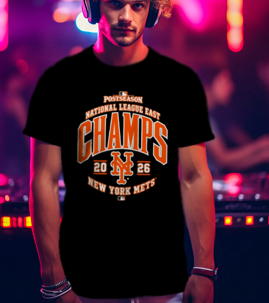 New York Mets 2026 National League East Champs Postseason T-Shirt