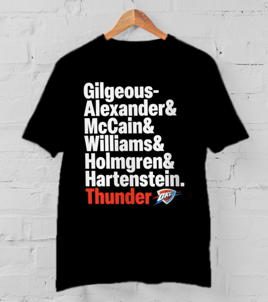 Oklahoma City Thunder 2026 Gilgeous Alexander McCain Williams Holmgren Hartenstein T-Shirt