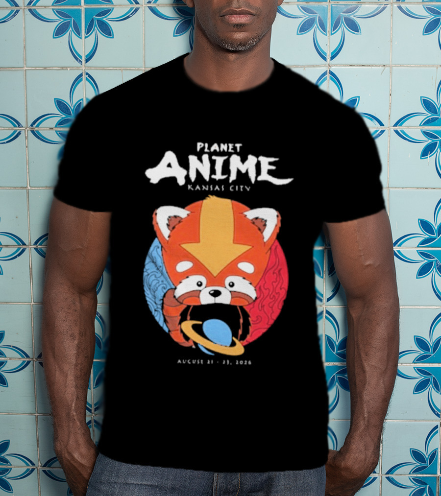 Planet Anime Kansas City August 21 2026 Panda Red Avatar Blue Circle T-Shirt