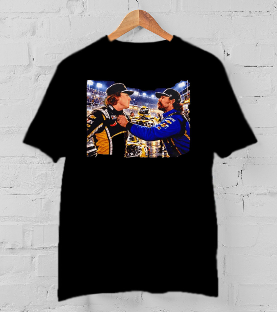 Ryan Blaney Carson Hocevar Confrontation NASCAR Race Night Scene T-Shirt