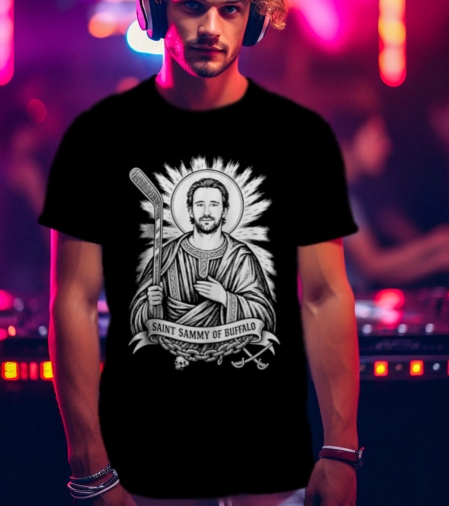 Saint Sammy Of Buffalo Mattias Samuelsson Buffalo Sabres Hockey Halo T-Shirt