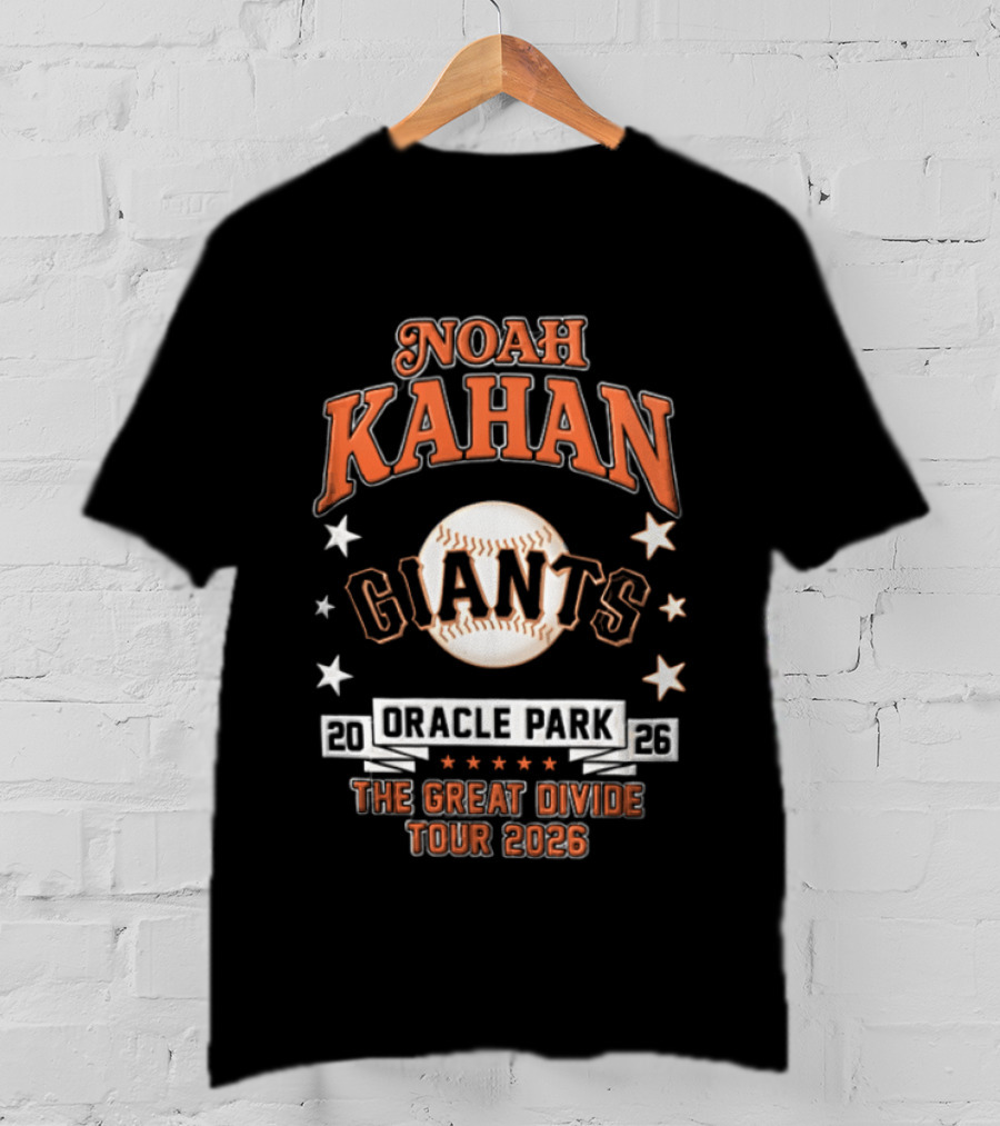 Noah Kahan Giants Oracle Park The Great Divide Tour 2026 T-Shirt