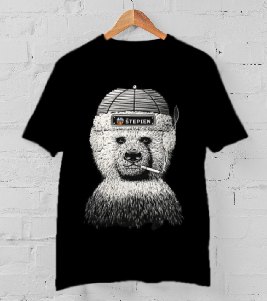 The Stepien Bear Wear Hat Smoking Cigarette T-Shirt