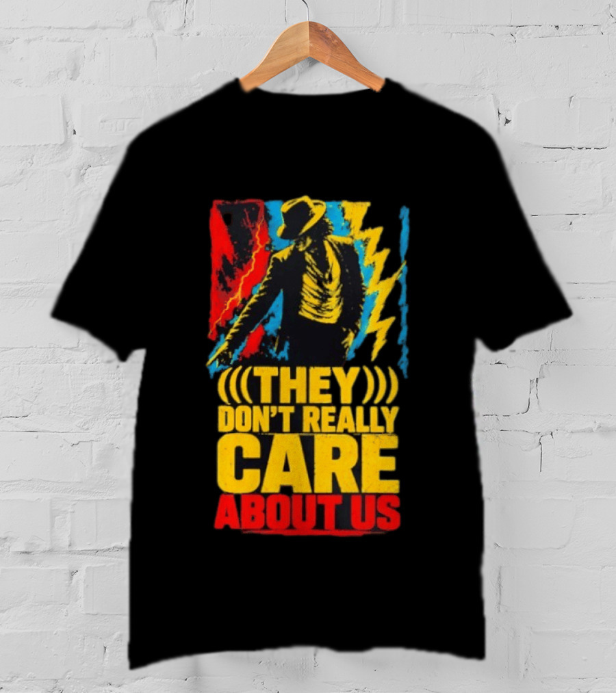 They Don't Really Care About Us Michael Jackson Iconic Pose Lightning T-Shirt