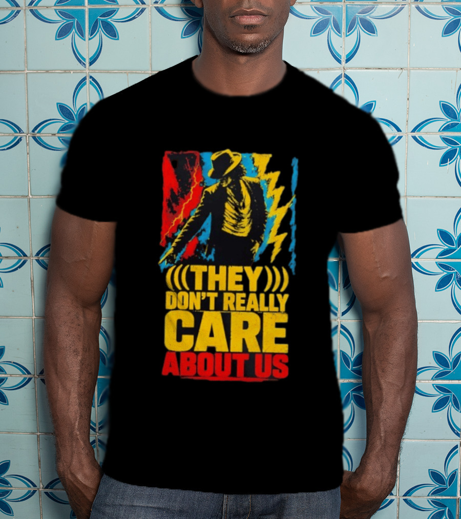 They Don't Really Care About Us Michael Jackson Iconic Pose Lightning T-Shirt