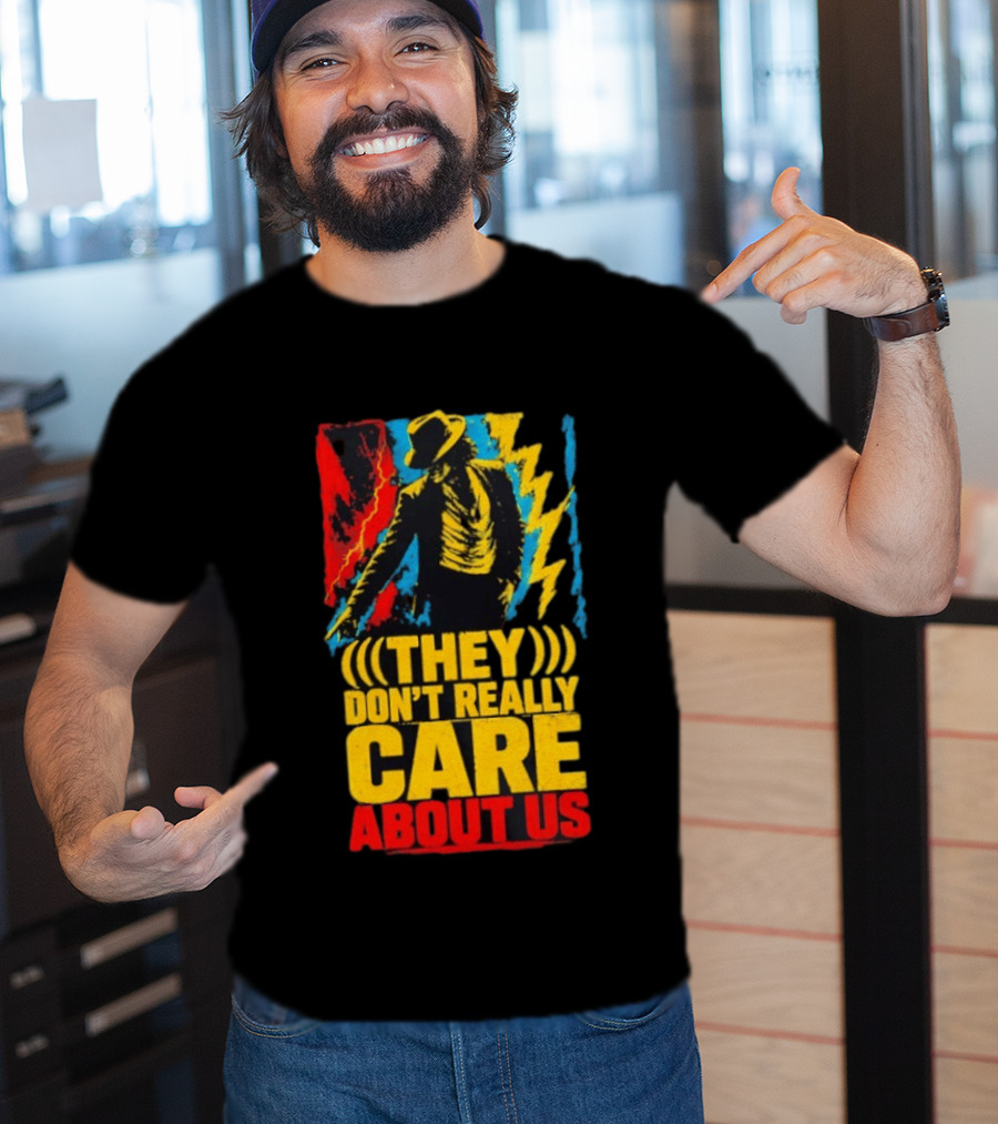 They Don't Really Care About Us Michael Jackson Iconic Pose Lightning T-Shirt