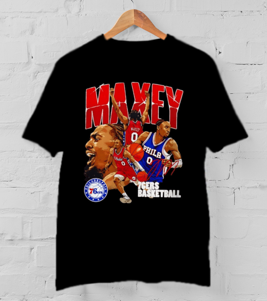 Tyrese Maxey Philadelphia 76ers Collage T-Shirt