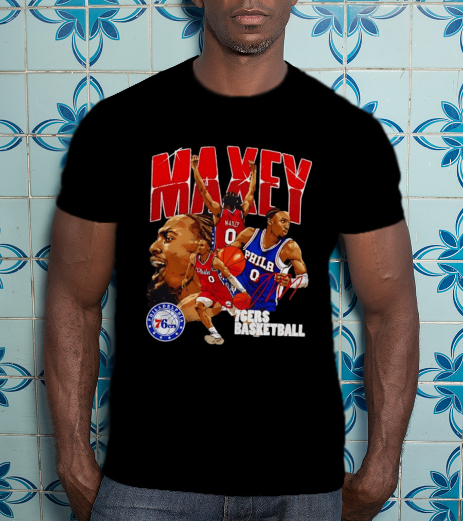 Tyrese Maxey Philadelphia 76ers Collage T-Shirt