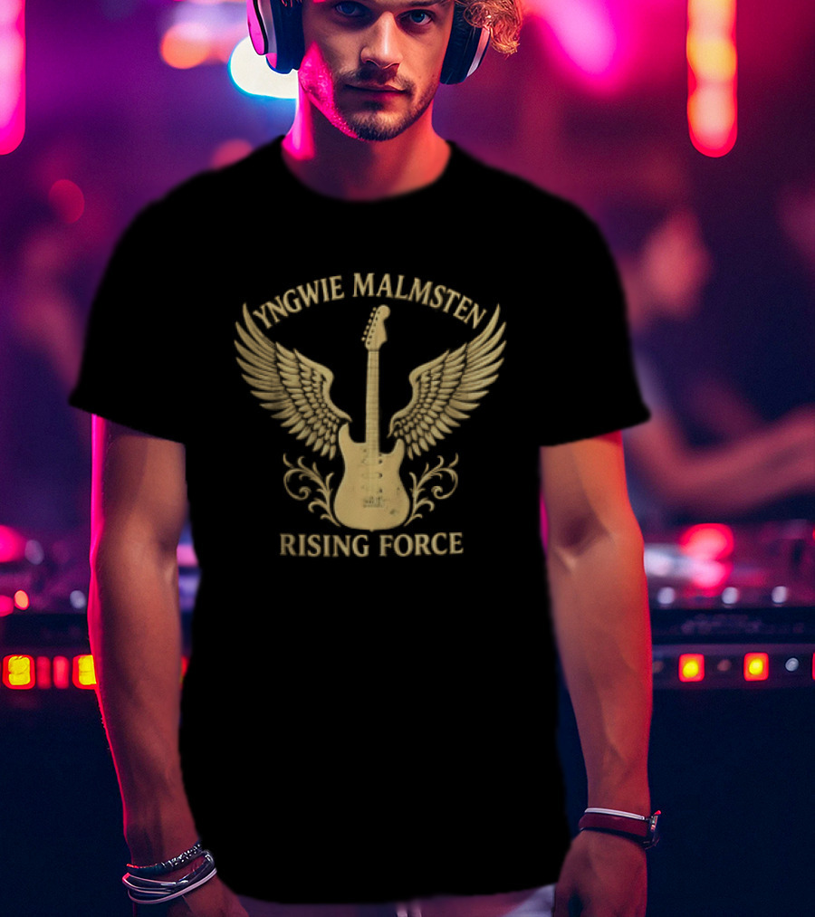 Yngwie Malmsten Rising Force Electric Guitar Wings T-Shirt