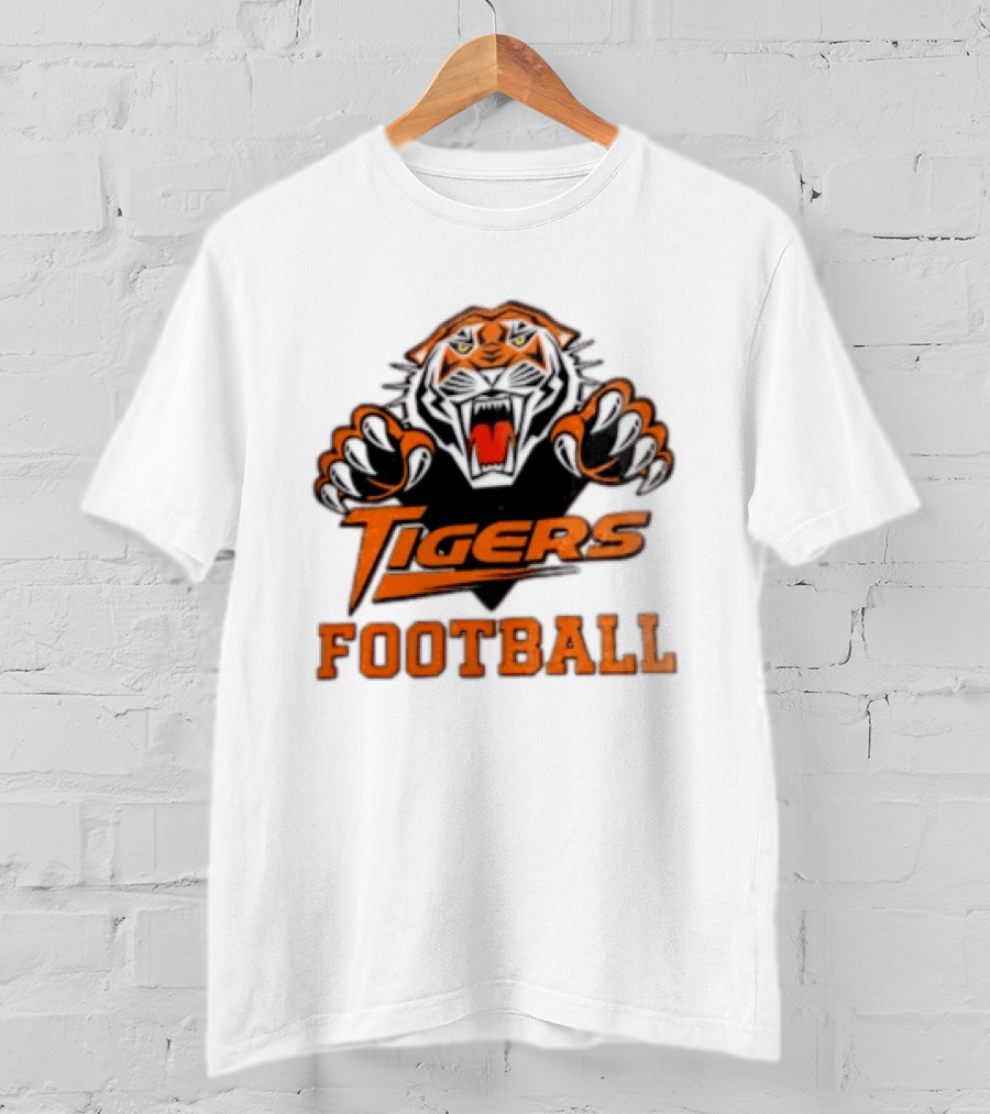 Tigers Football Sports Team Fierce Mascot Claw T-Shirt