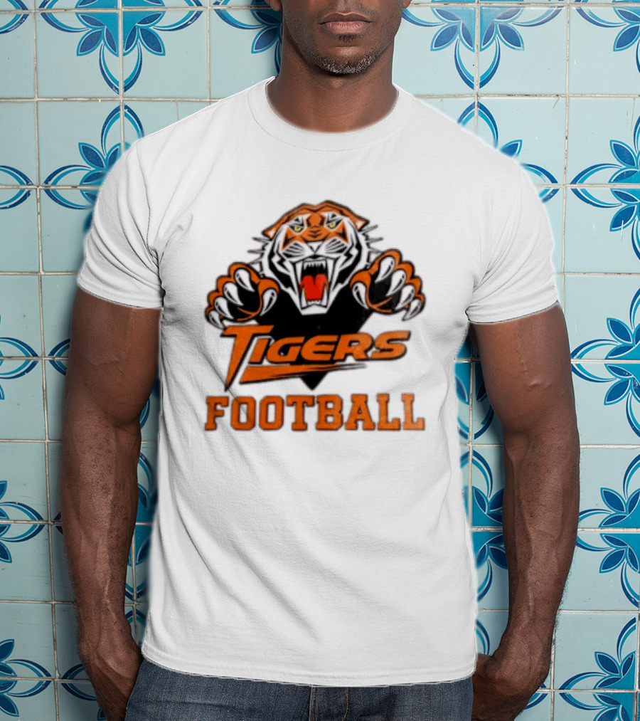 Tigers Football Sports Team Fierce Mascot Claw T-Shirt