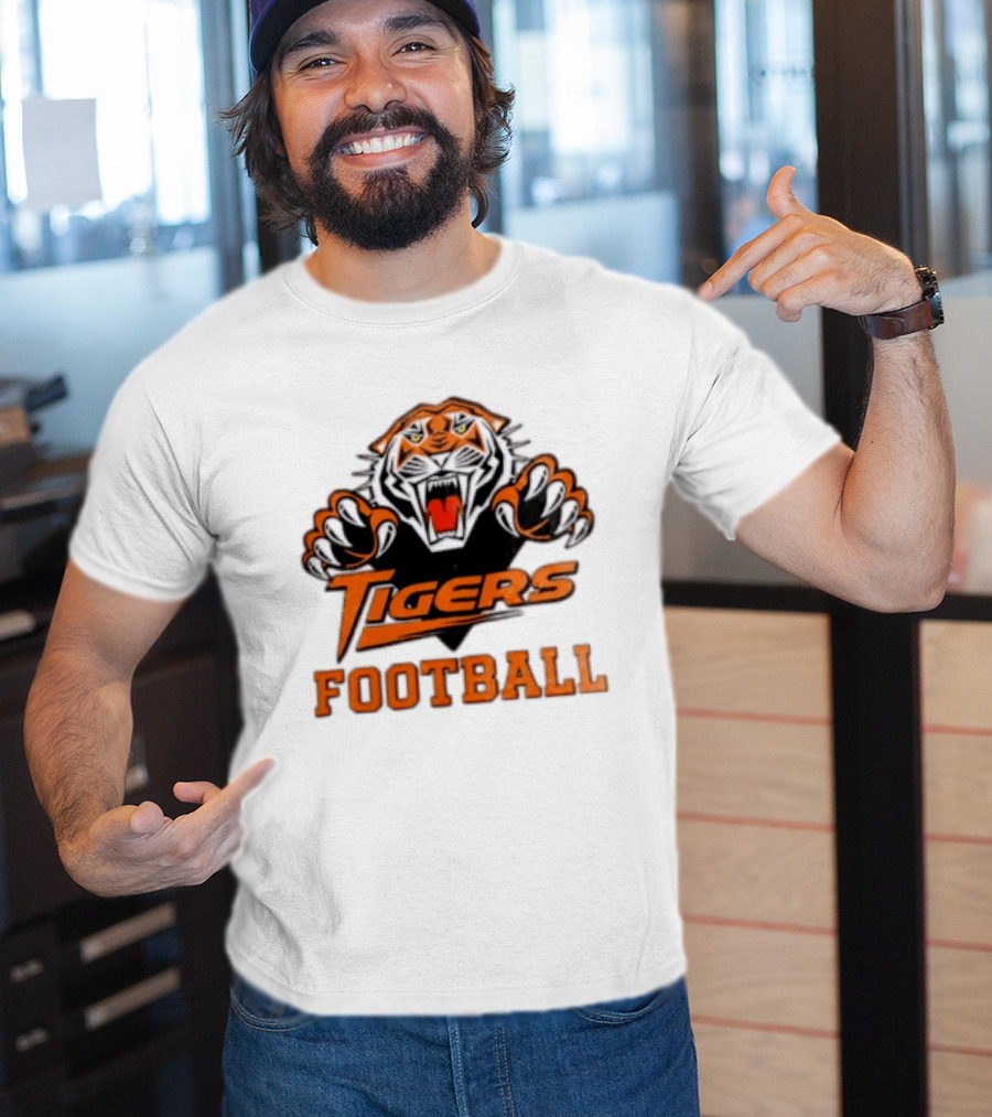 Tigers Football Sports Team Fierce Mascot Claw T-Shirt