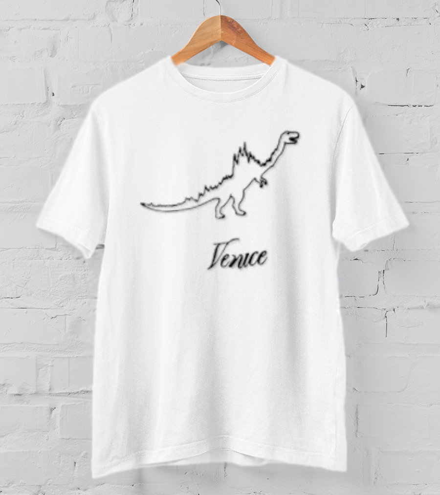 Venice Green Dinosaur Sketch T-Shirt