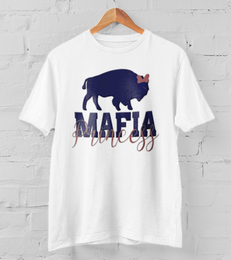 Buffalo Bills Mafia Princess Blue Buffalo Red Bow T-Shirt