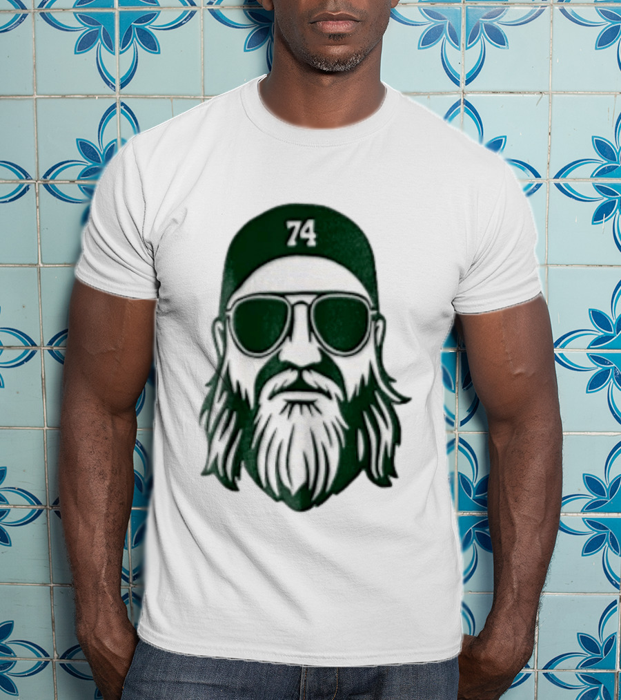 Bearded Man Sunglasses Hat 74 T-Shirt