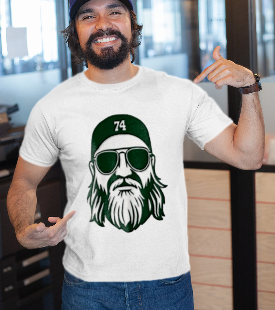Bearded Man Sunglasses Hat 74 T-Shirt