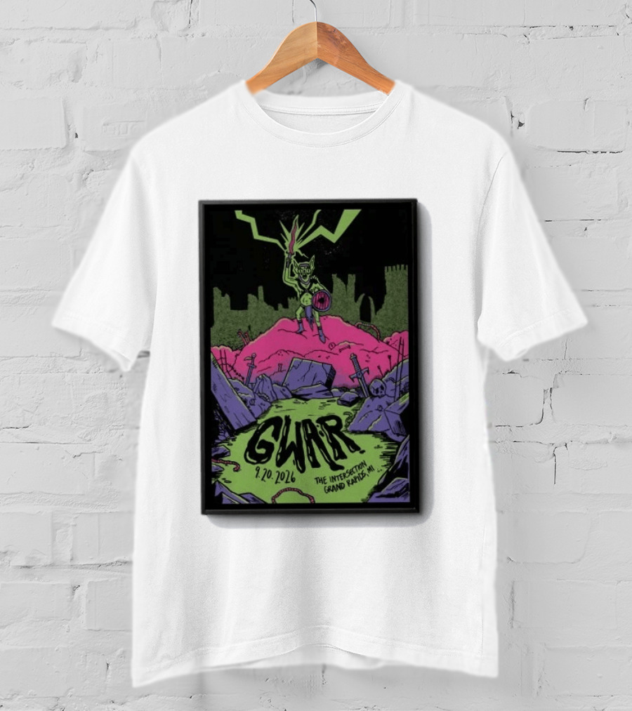 Gwar 9 20 2026 The Intersection Grand Rapids MI T-Shirt