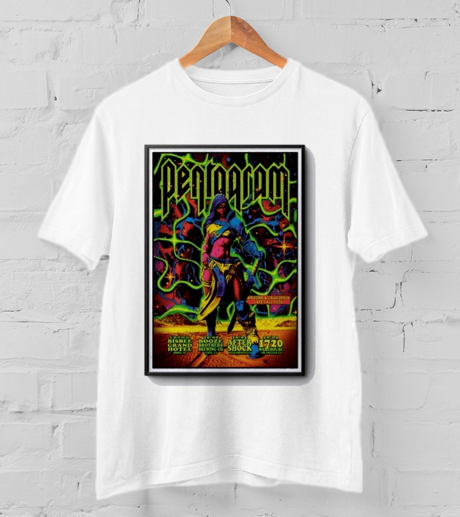 Pentagram Arizona California Late Fall 2026 Bisbee Grand Hotel Brothers Brewing Co After Shock Warehouse T-Shirt