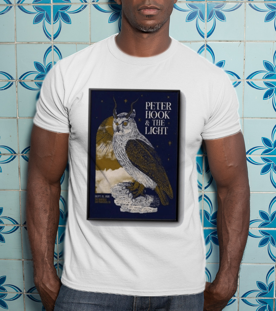 Peter Hook & The Light Sept 21 2026 San Francisco CA Owl T-Shirt
