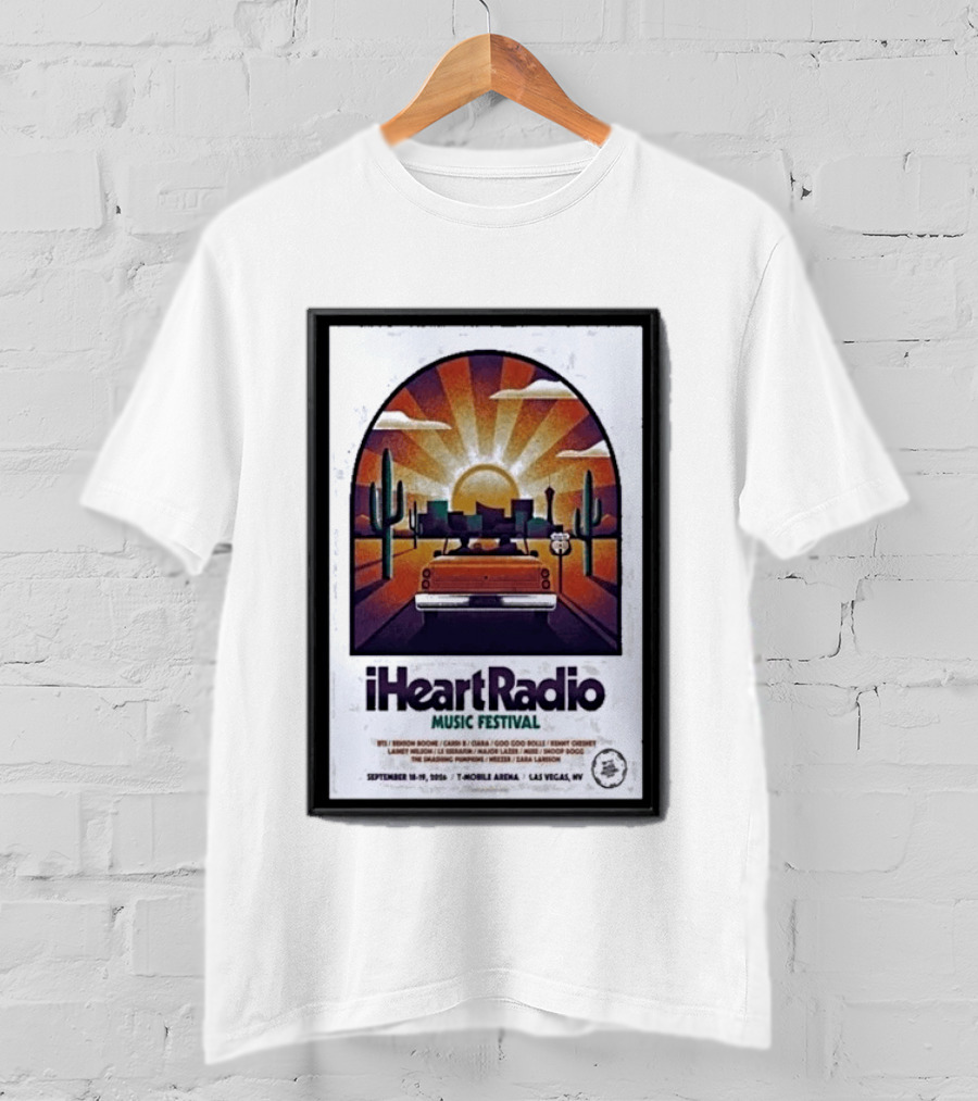 IHeartRadio Music Festival 2026 Mobile Arena Las Vegas Lineup Brandon Boone Ciara Goo Goo Dolls Heart Cherry Levent EloH Kush Tara Harrison Dodg T-Shirt