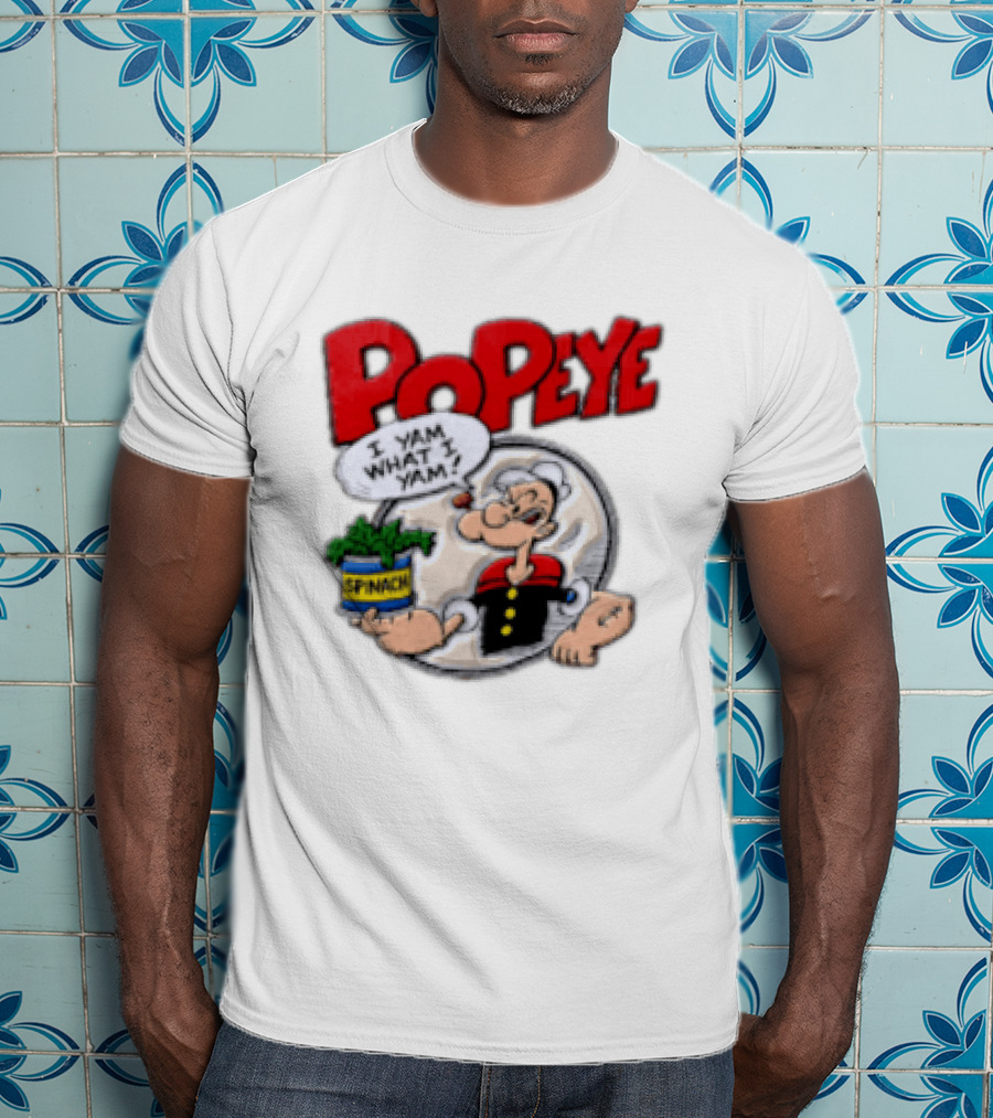 Popeye I Yam What I Yam Spinach Classic Cartoon T-Shirt