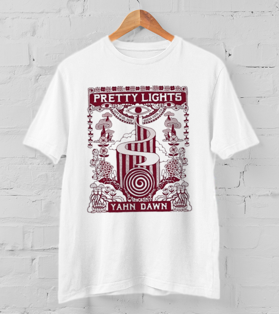 Pretty Lights Music Yahn Dawn Spiral Sun Event T-Shirt