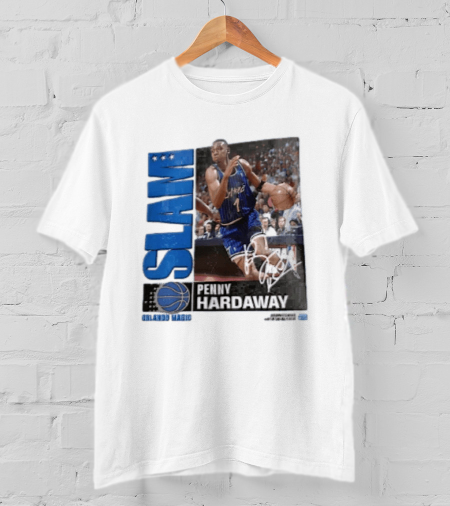 SLAM Top 500 Penny Hardaway Basketball Orlando Magic Jersey T-Shirt