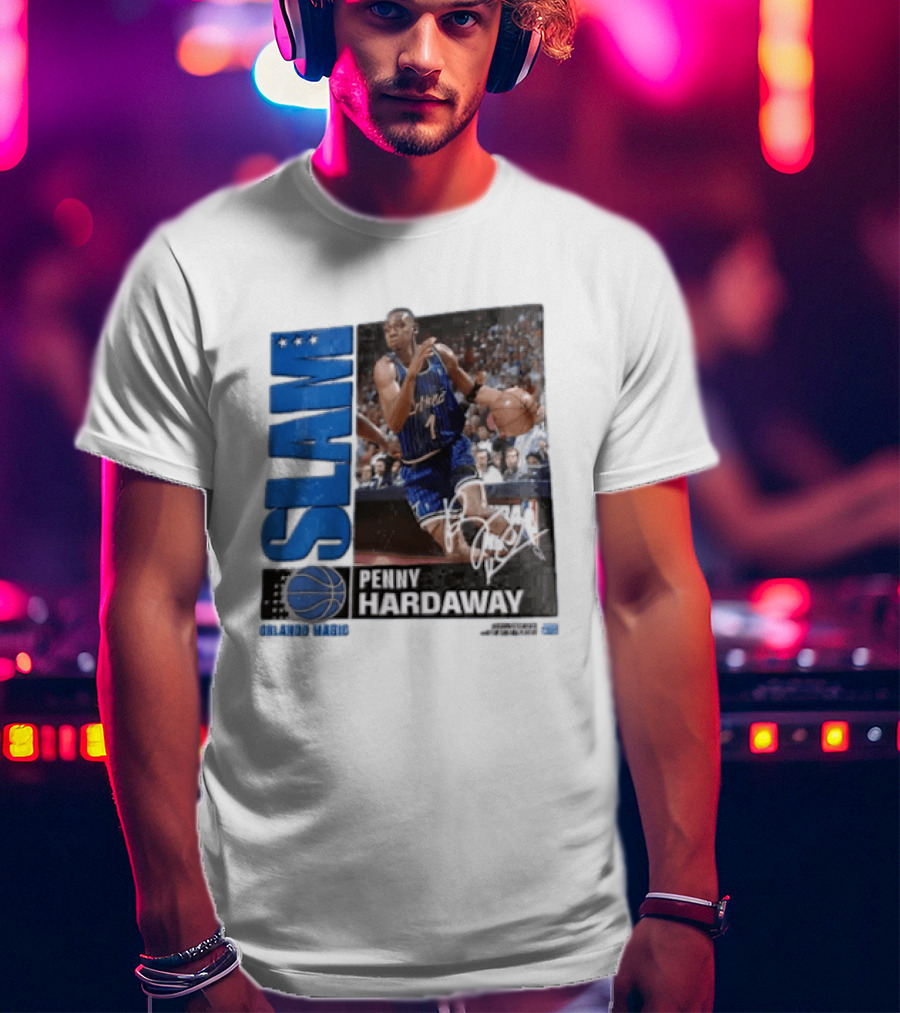 SLAM Top 500 Penny Hardaway Basketball Orlando Magic Jersey T-Shirt