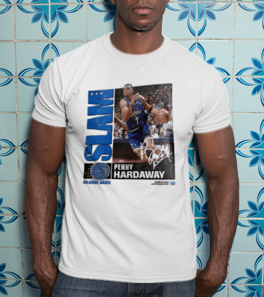 SLAM Top 500 Penny Hardaway Basketball Orlando Magic Jersey T-Shirt