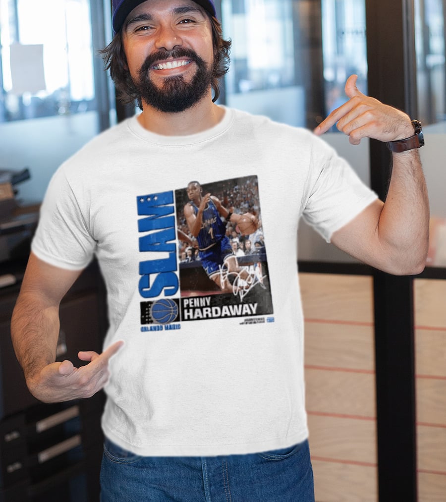 SLAM Top 500 Penny Hardaway Basketball Orlando Magic Jersey T-Shirt
