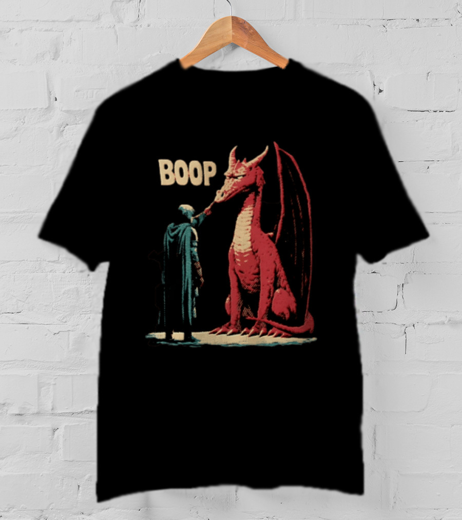 Boop The Dragon Knight Humor Fantasy Adventure T-Shirt