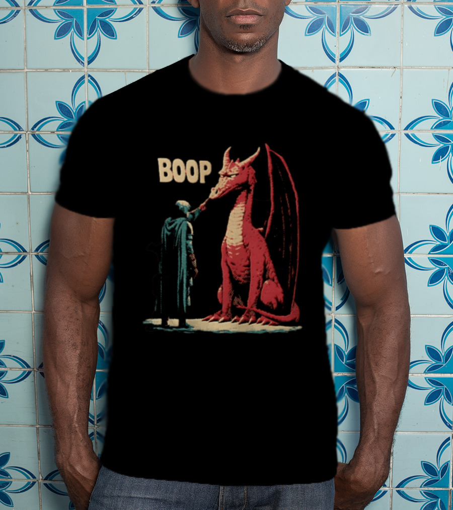 Boop The Dragon Knight Humor Fantasy Adventure T-Shirt