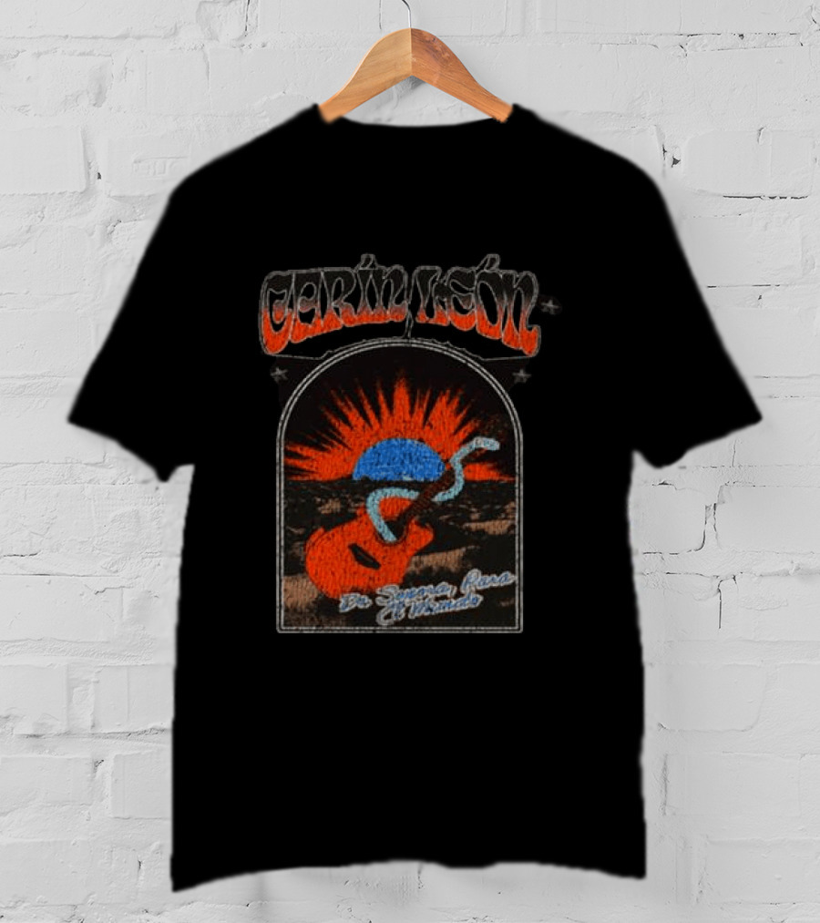 Carin Leon De Sonora Para El Mundo Guitar Sunrise T-Shirt