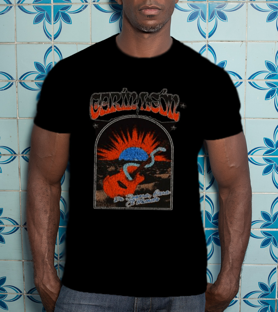 Carin Leon De Sonora Para El Mundo Guitar Sunrise T-Shirt