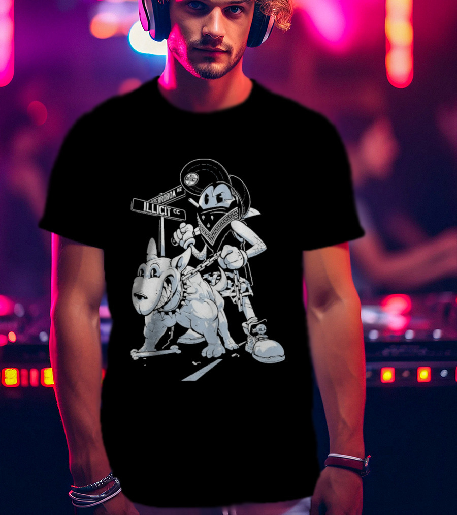 Redrat Illicit Menace Retro Cartoon Adventure T-Shirt