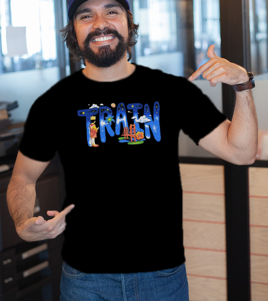 Train X Manhead Store Starry 2026 Tour Golden Gate Bridge Planet And Flowers T-Shirt
