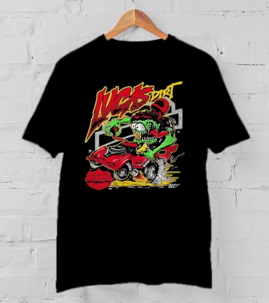 Lucas Dirt Floracing Mad Mark Lucas Oil Late Model T-Shirt