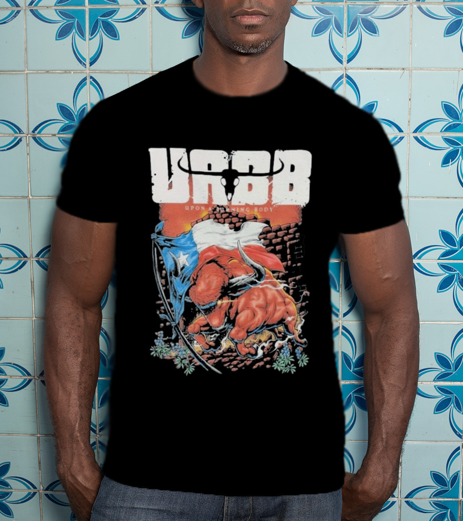 Upon A Burning Body URBB Bull Flag Texas T-Shirt