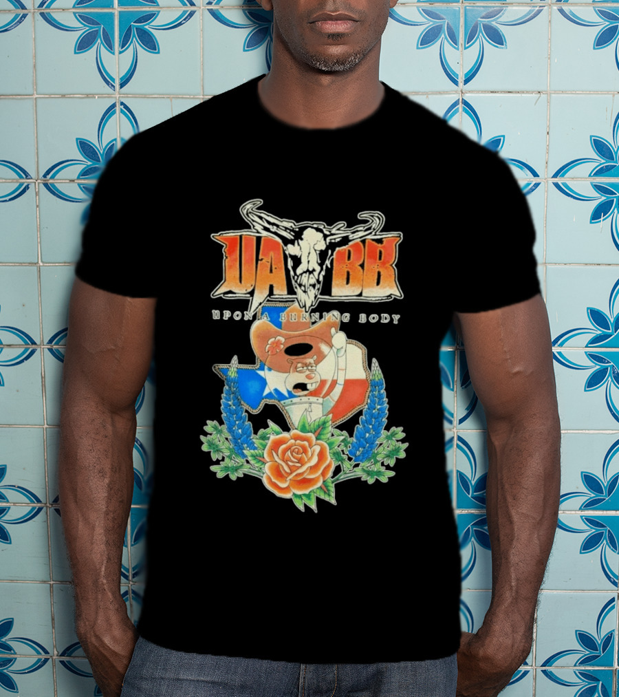 Upon A Burning Body UABB Sandy Texas Flag Animation T-Shirt