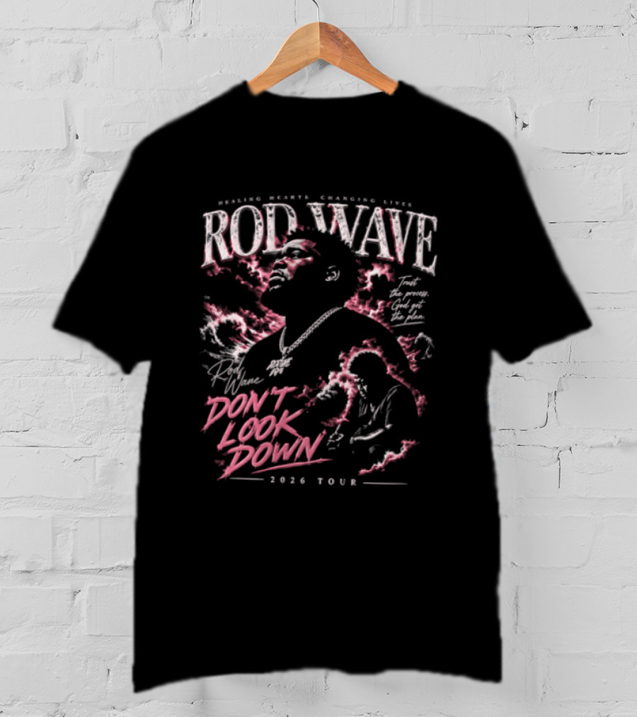 Rod Wave Healing Hearts Changing Lives Don't Look Down 2023 Tour T-Shirt